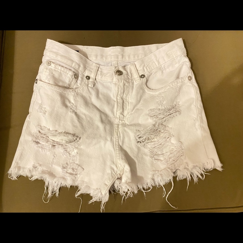 R13 white shorts